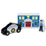 Set de joaca Orase  cu masinute si cladiri din lemn Deluxe Wooden Town Vehicle Play Set 38 Pieces Melisa and Doug 